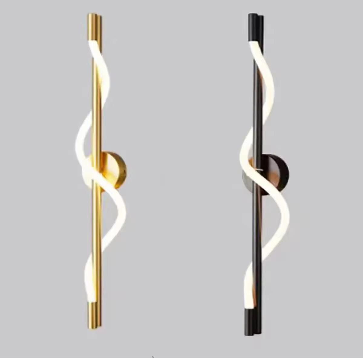 Modern Spiral Wave LED Wall Sconce - Image 3