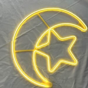 Celestial Moon & Star LED Neon Light