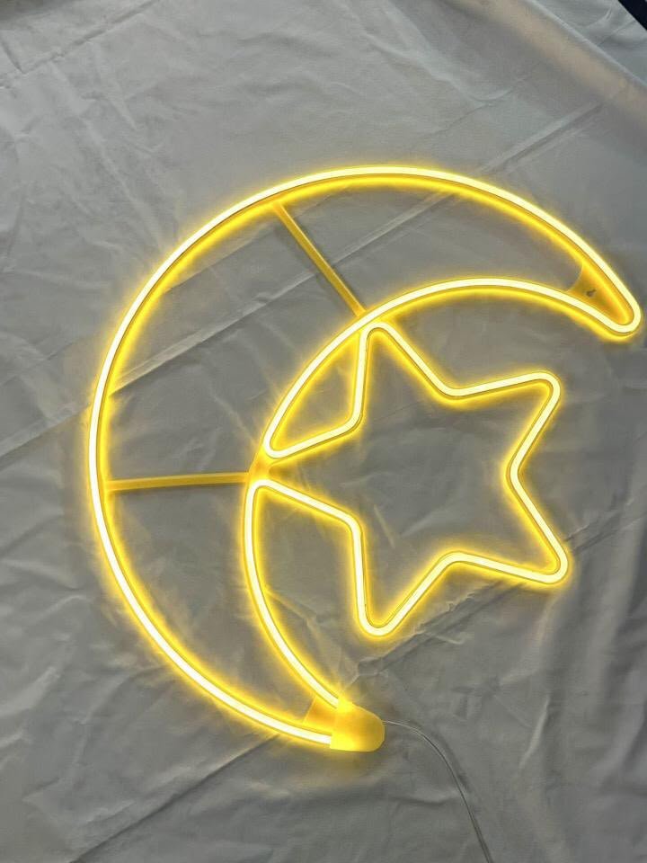 Celestial Moon & Star LED Neon Light