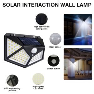 LED Solar Wall Light - 114Led